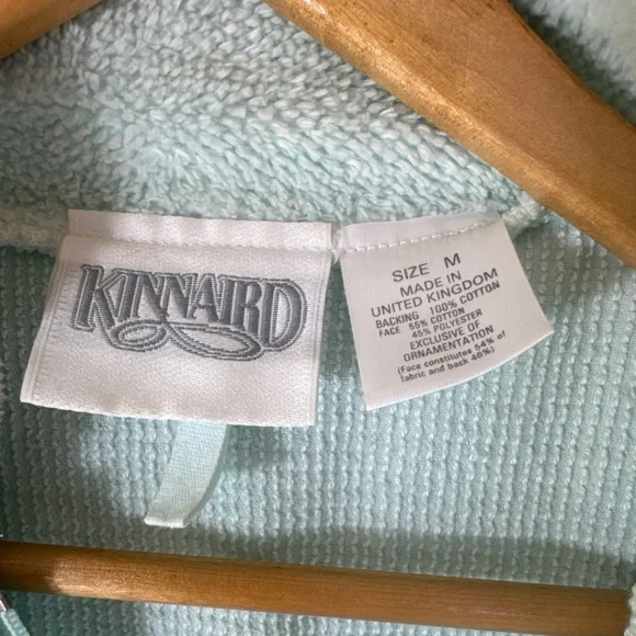 Women’s Full Zipper Sleepwear Size Medium Light Blue Winter/ Summer Robe - Picture 3 of 6